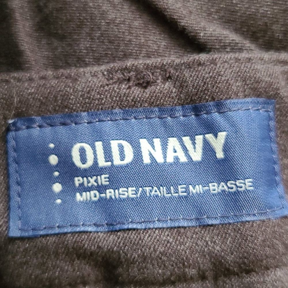 Old Navy Dark Gray Mid Rise Pixie Ankle Pants - Picture 4 of 5